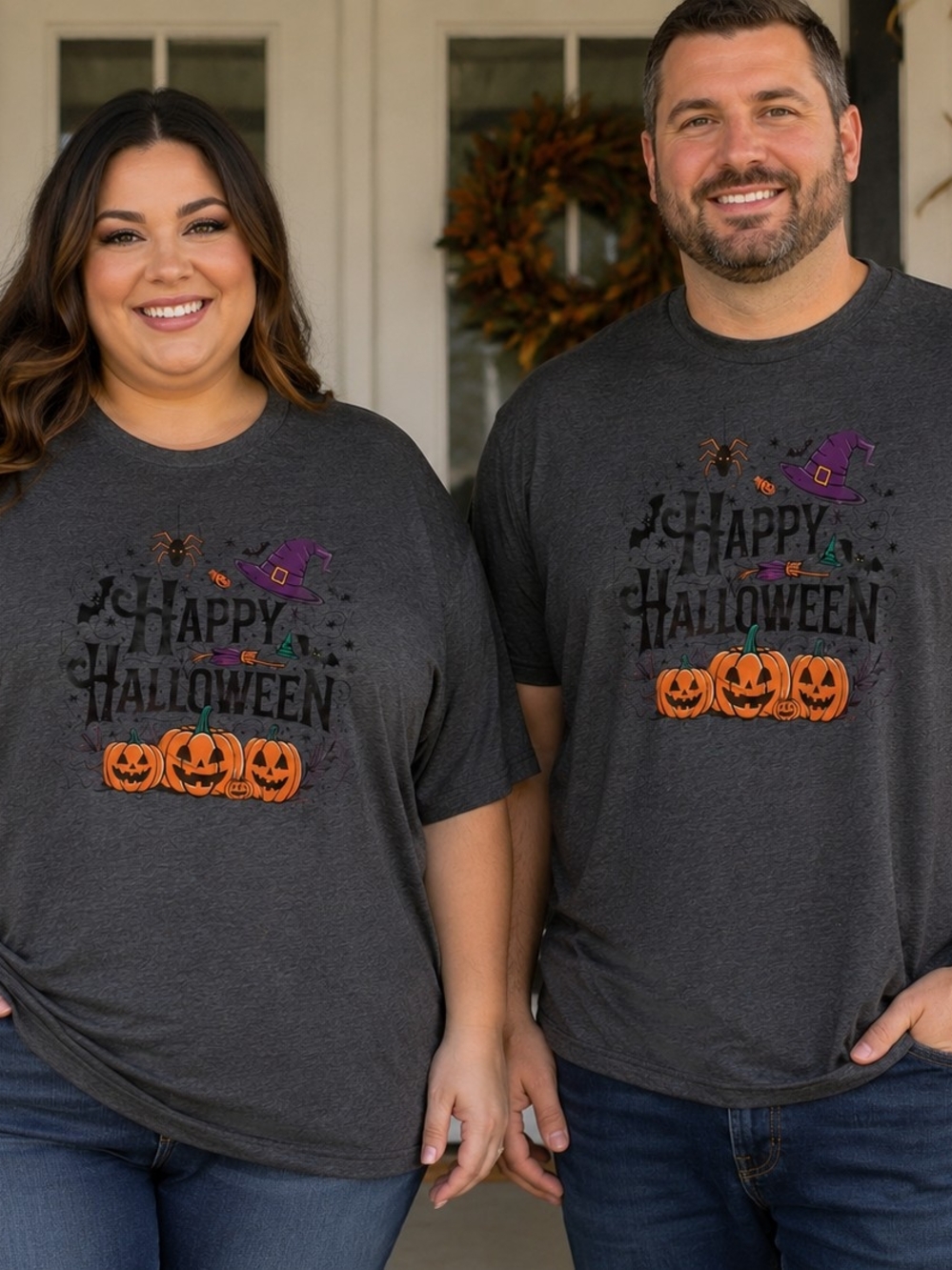 Happy Halloween Unisex Graphic Tee – Women’s 1X / Men’s XL New